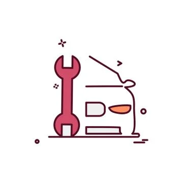 Car Workshop icon design vector Stock Illustration