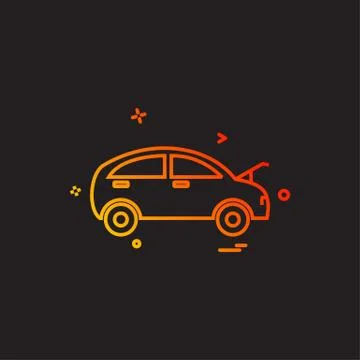 Car Workshop icon design vector Stock Illustration