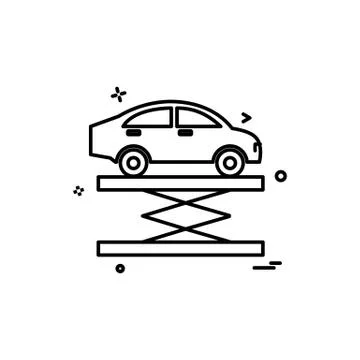 Car Workshop icon design vector Stock Illustration