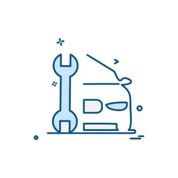 Car Workshop icon design vector Stock Illustration