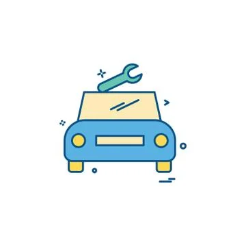 Car workshop icon design vector Stock Illustration