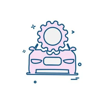 Car Workshop icon design vector Stock Illustration