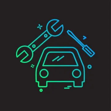 Car workshop icon design vector Stock Illustration