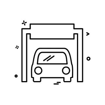 Car workshop icon design vector Stock Illustration