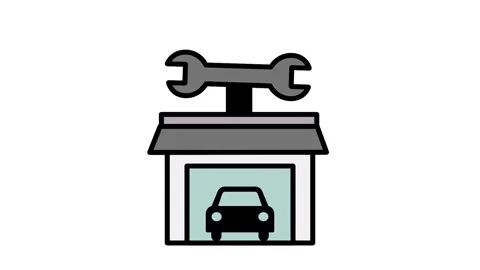 Car Workshop Icon Stock Footage 335642046