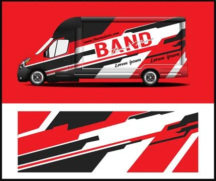 Car wrap decal design concept for wrap vehicles Stock Illustration