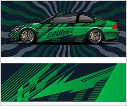 Car wrap decal design concept for wrap vehicles Stock Illustration