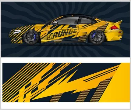 Car wrap decal design concept for wrap vehicles Stock Illustration