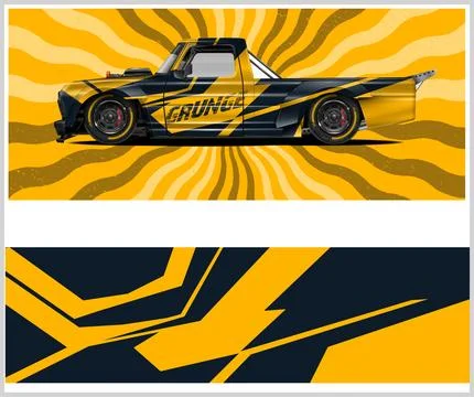 Car wrap decal design concept for wrap vehicles Stock Illustration