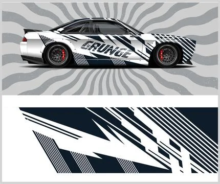 Car wrap decal design concept for wrap vehicles Stock Illustration