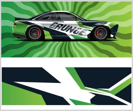 Car wrap decal design concept for wrap vehicles Stock Illustration