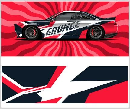 Car wrap decal design concept for wrap vehicles Stock Illustration