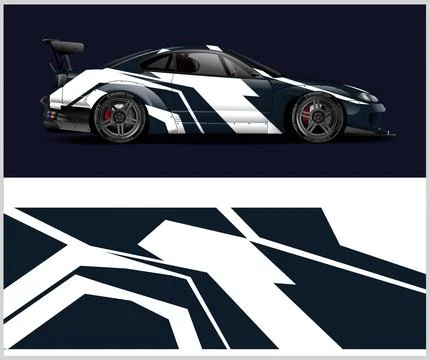 Car wrap decal design concept for wrap vehicles Stock Illustration