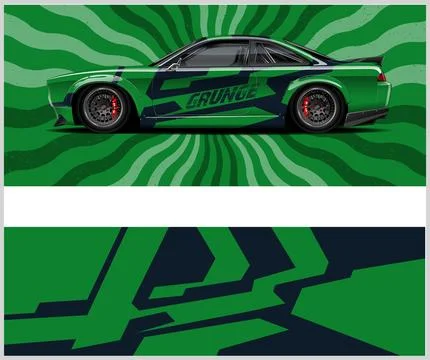 Car wrap decal design concept for wrap vehicles Stock Illustration
