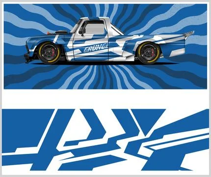 Car wrap decal design concept for wrap vehicles Stock Illustration