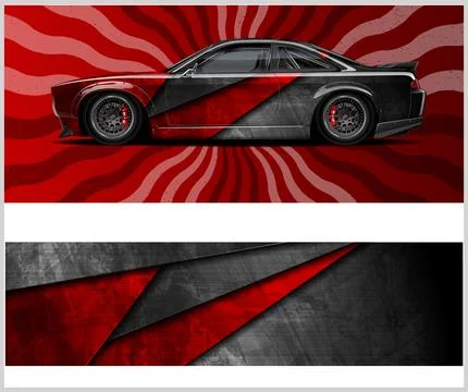 Car wrap decal design concept for wrap vehicles Stock-Illustration