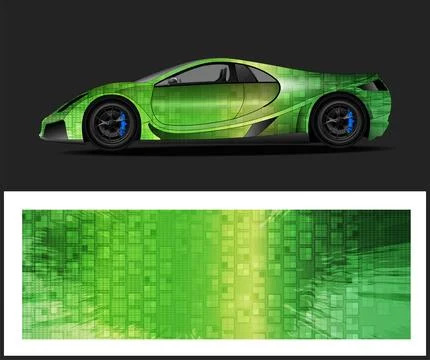 Car wrap decal vector Stock Illustration