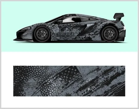 Car wrap design and  high-Quality illustration Vehicle イラスト素材