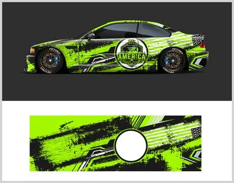 Car wrap design and  high-Quality illustration Vehicle イラスト素材