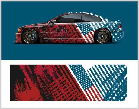 Car wrap design and  high-Quality illustration Vehicle Stock Illustration