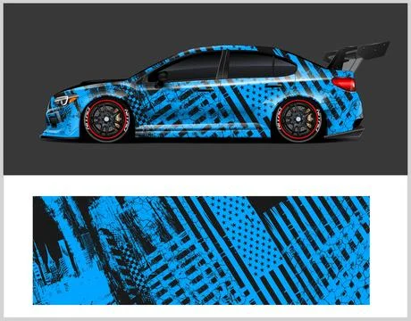 Car wrap design and  high-Quality illustration Vehicle Stock Illustration