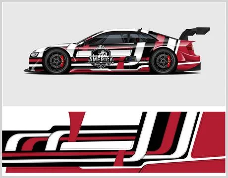 Car wrap design and  high-Quality illustration Vehicle Illustrazione stock