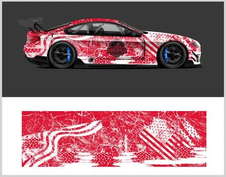 Car wrap design and  high-Quality illustration Vehicle Stock Illustration