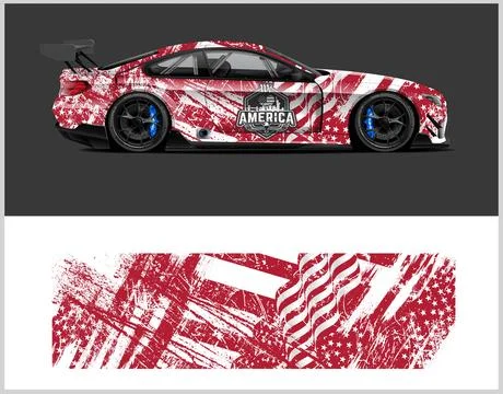 Car wrap design and  high-Quality illustration Vehicle Stock Illustration