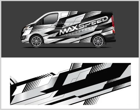 Car wrap design and  high-Quality illustration Vehicle Stock Illustration
