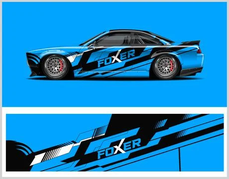 Car wrap design and  high-Quality illustration Vehicle Stock Illustration