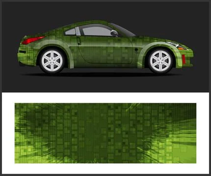 Car wrap  designs for a wrap cargo vans, race cars, pickup trucks, adventure イラスト素材