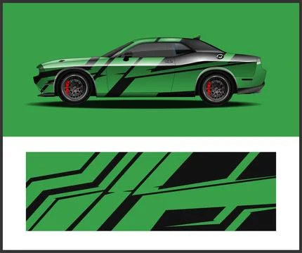 Car wrap designs for wrap vehicles race cars Illustrazione stock