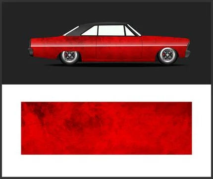 Car wrap graphics for vehicle wrap and vinyl sticker design Stock Illustration