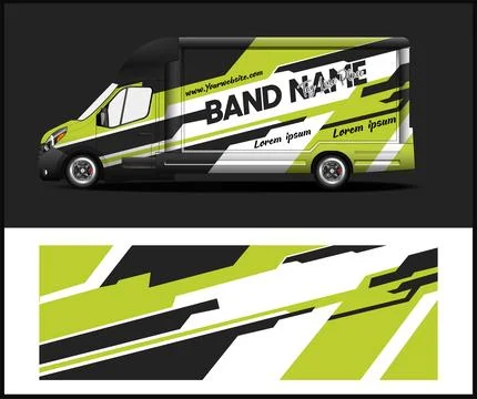 Car wrap, Truck, and cargo van decal design vector Stock Illustration