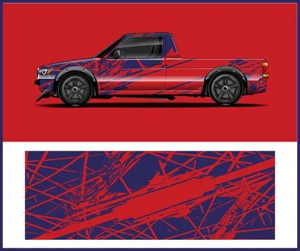 Car wrap with Vector 3m vinyl wrap and Vector car mockups イラスト素材