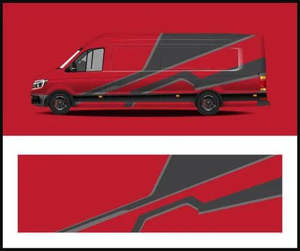 Car wrap with Vector 3m vinyl wrap and Vector car mockups Stock Illustration