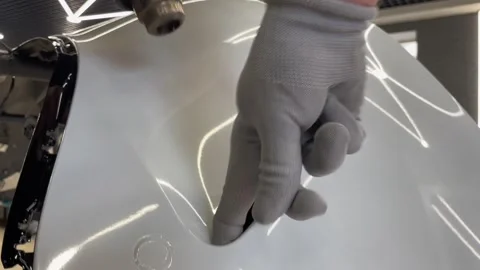 Car wrapping Nardo Grey PPF film. Stock Footage 281715442