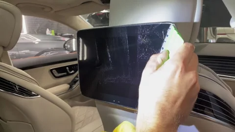 Car wrapping polyurethane film. Stock Footage 280174973