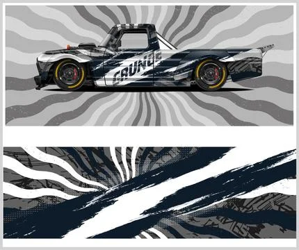 Car wraps stripe racing background kit designs for vehicles Stock Illustration