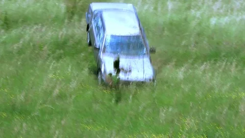 Car Wreck | Down Mountain Stock Footage 86833586