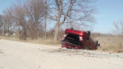 Car Wreck Stock Footage 47249947