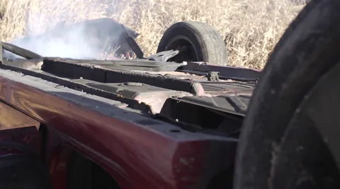 Car Wreck Stock Footage 47254684