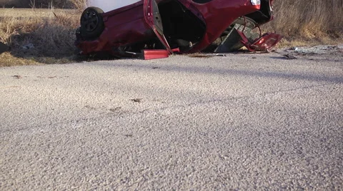 Car Wreck Stock Footage 47258974
