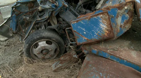 Car wrecks Stock Footage 32135575