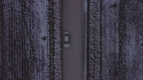Car Zoom Out On Road Stock Footage 156474874