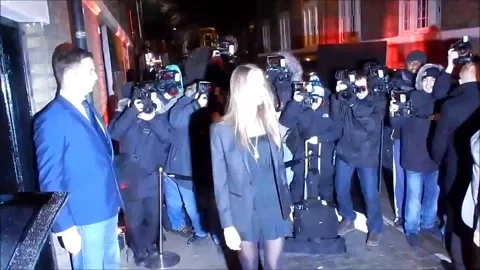 Cara Delevingne and Pixie Lott at YSL Loves Your Lips party Video stock 273027013