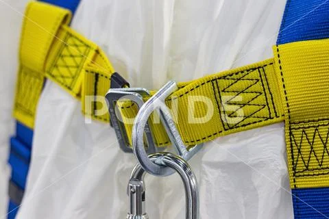 Carabiner for Climbing harness Stock Photos