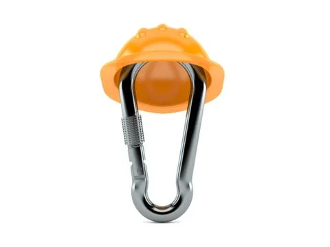 Carabiner with hardhat Stock Illustration