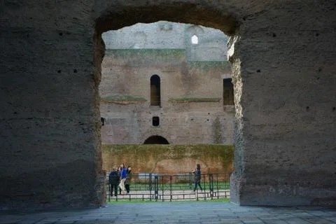Caracalla baths in rome Stock Photos