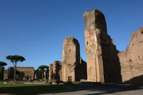 Caracalla baths in rome Stock Photos